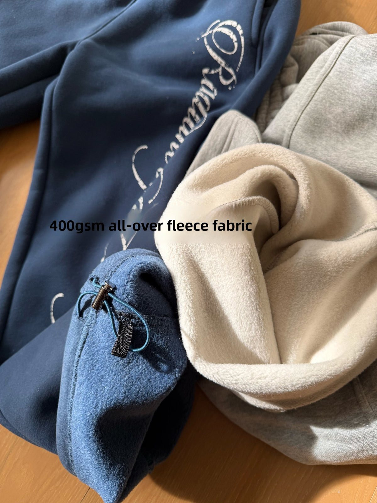 Unisex Printed Fleece Cuffed Sweatpants