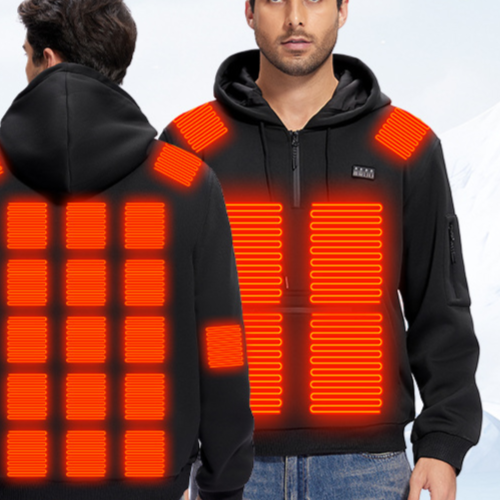 Smart heating pullover hoodie for both men and women