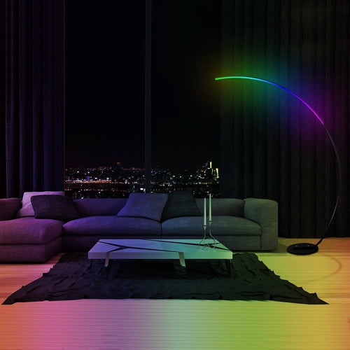 RGBW Curved LED Floor Lamp with Remote Control