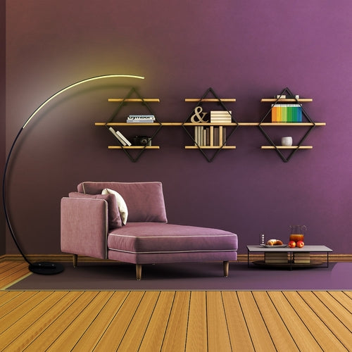 RGBW Curved LED Floor Lamp with Remote Control