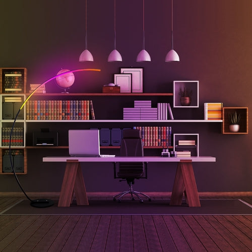 RGBW Curved LED Floor Lamp with Remote Control