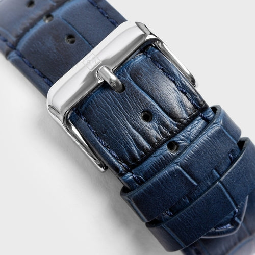 Men's Quartz Chronograph Watch with Leather Strap