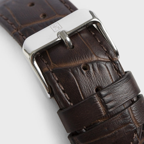Men's Quartz Chronograph Watch with Leather Strap