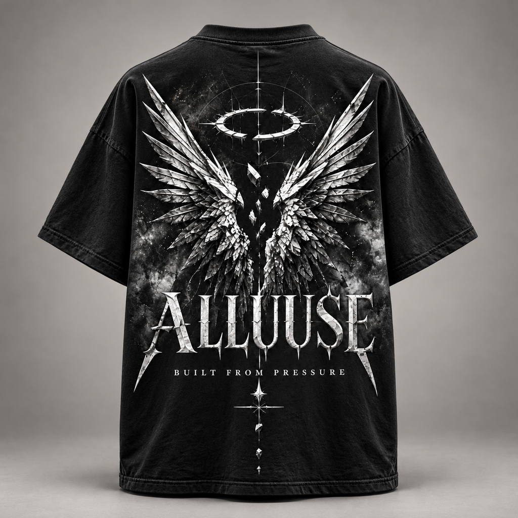 ALLUUSE Built From Pressure T-shirt, black, back
