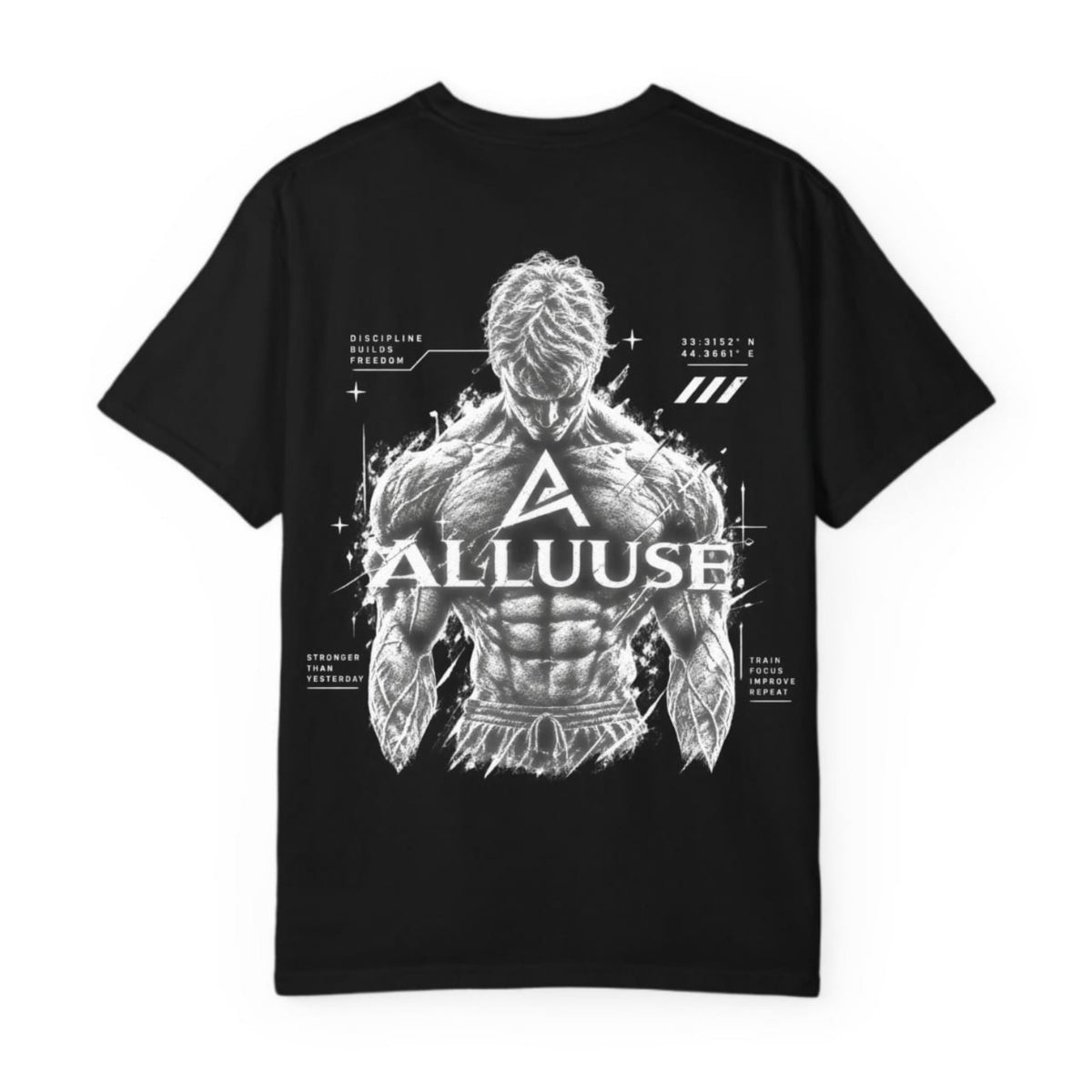 Black T-shirt back view