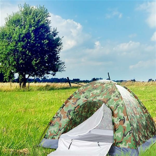 Camouflage Camping Dome Tent for 3–4 People
