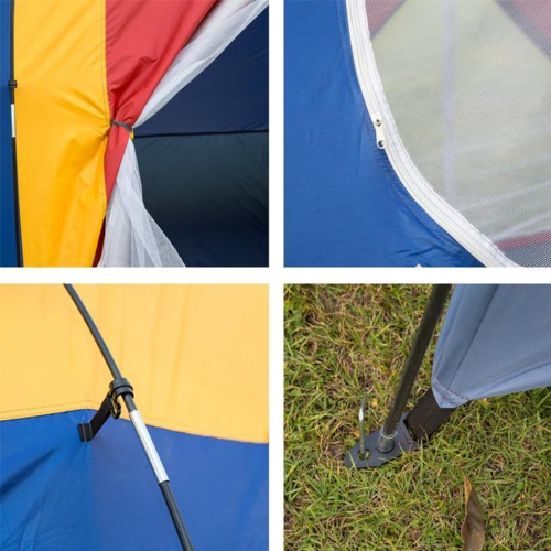 6–8 Person Family Camping Tent with Mesh Windows
