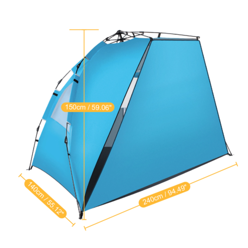 Blue Quick-Opening Beach and Camping Tent
