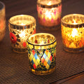 Handmade Mosaic Glass Tealight Candle Holder