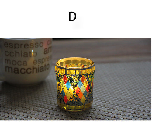 Handmade Mosaic Glass Tealight Candle Holder