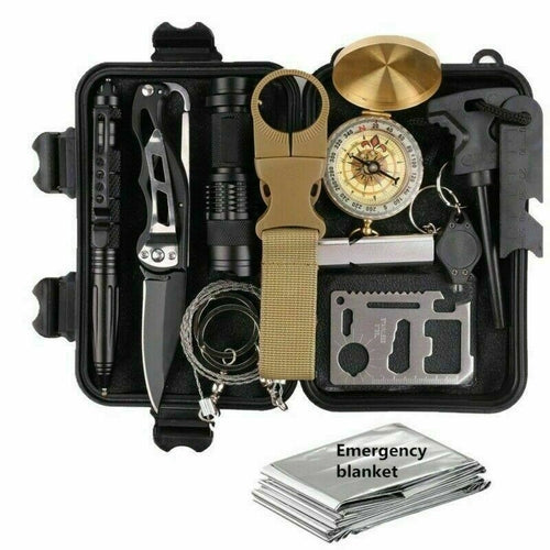 14-in-1 Outdoor Survival Gear Kit for Camping and Hiking